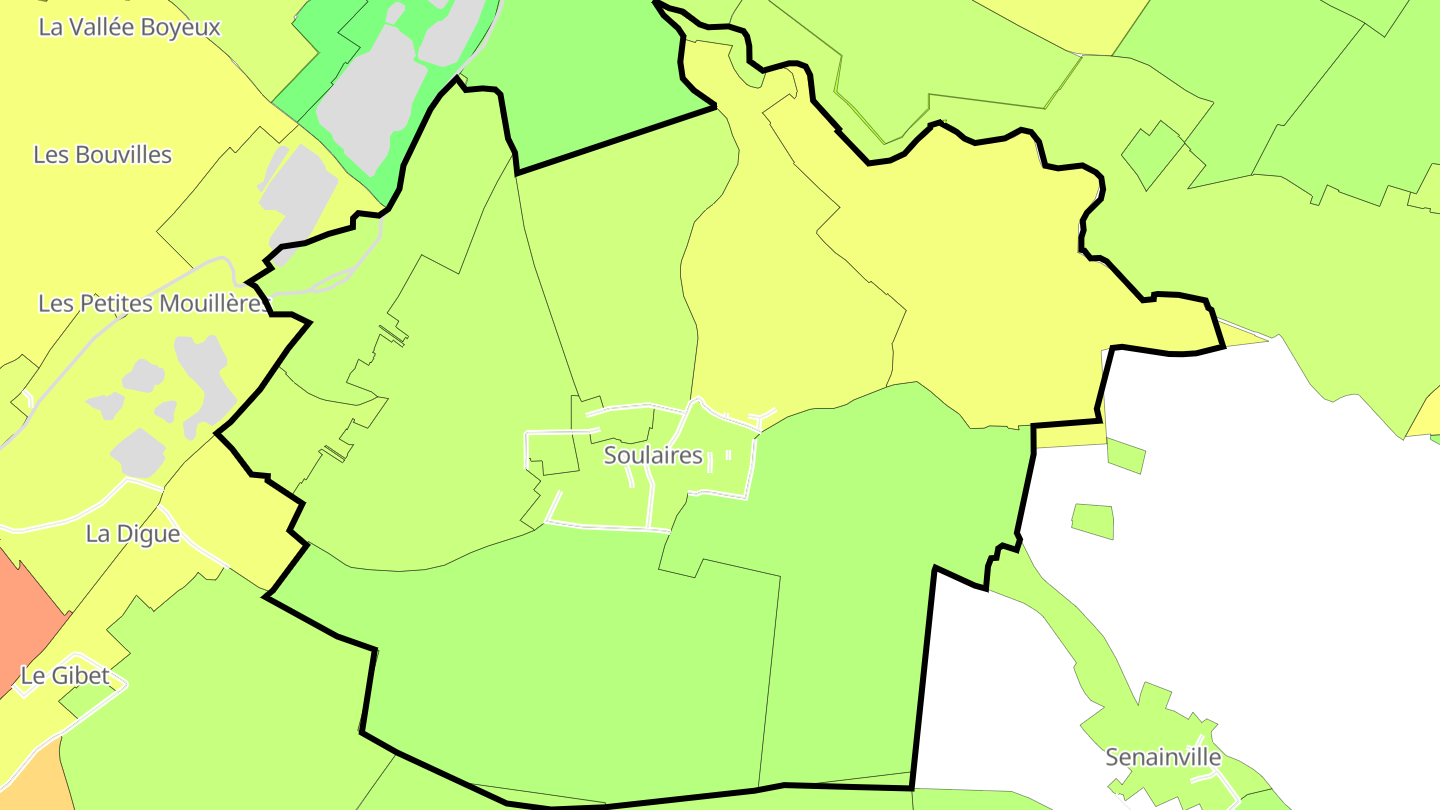 Carte des prix de l'immobilier Soulaires