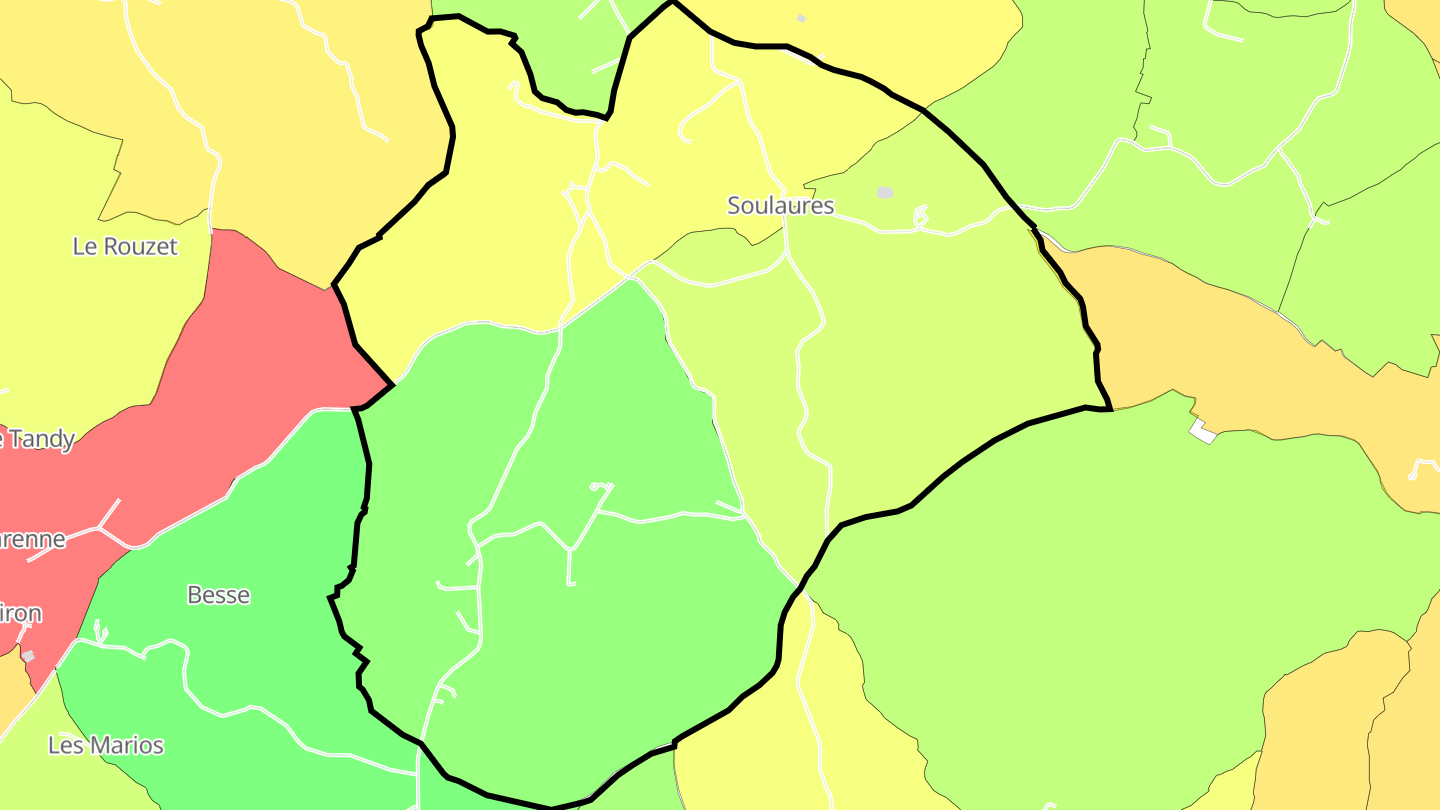 Carte des prix de l'immobilier Soulaures