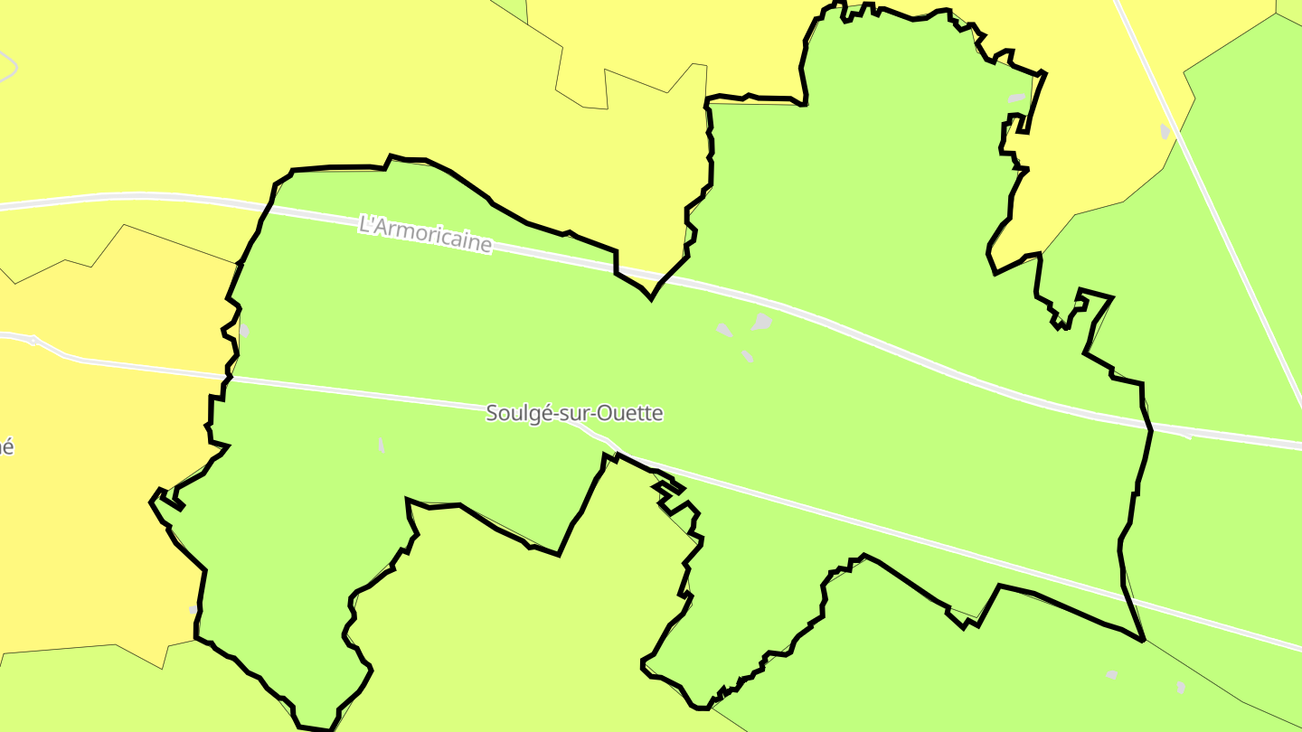 Carte des prix de l'immobilier Soulgé-sur-Ouette