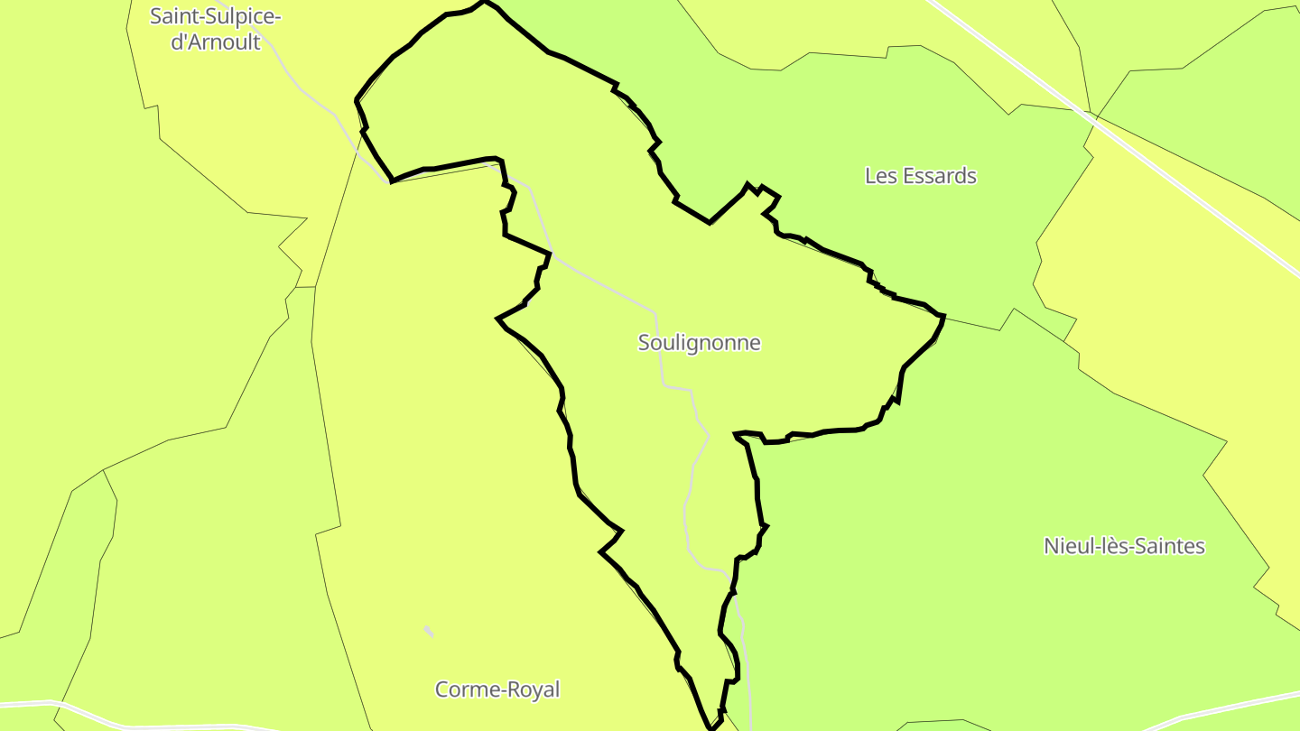 Carte des prix de l'immobilier Soulignonne