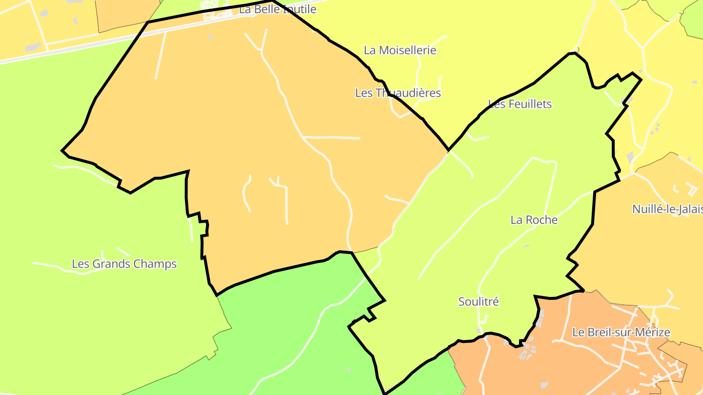 Carte des prix de l'immobilier Soulitré