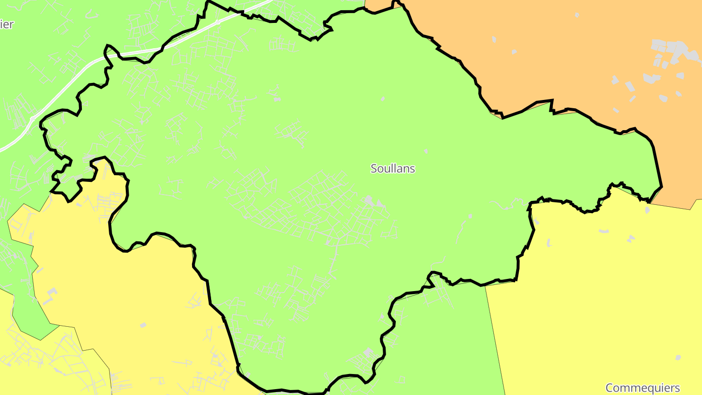 Carte des prix de l'immobilier Soullans