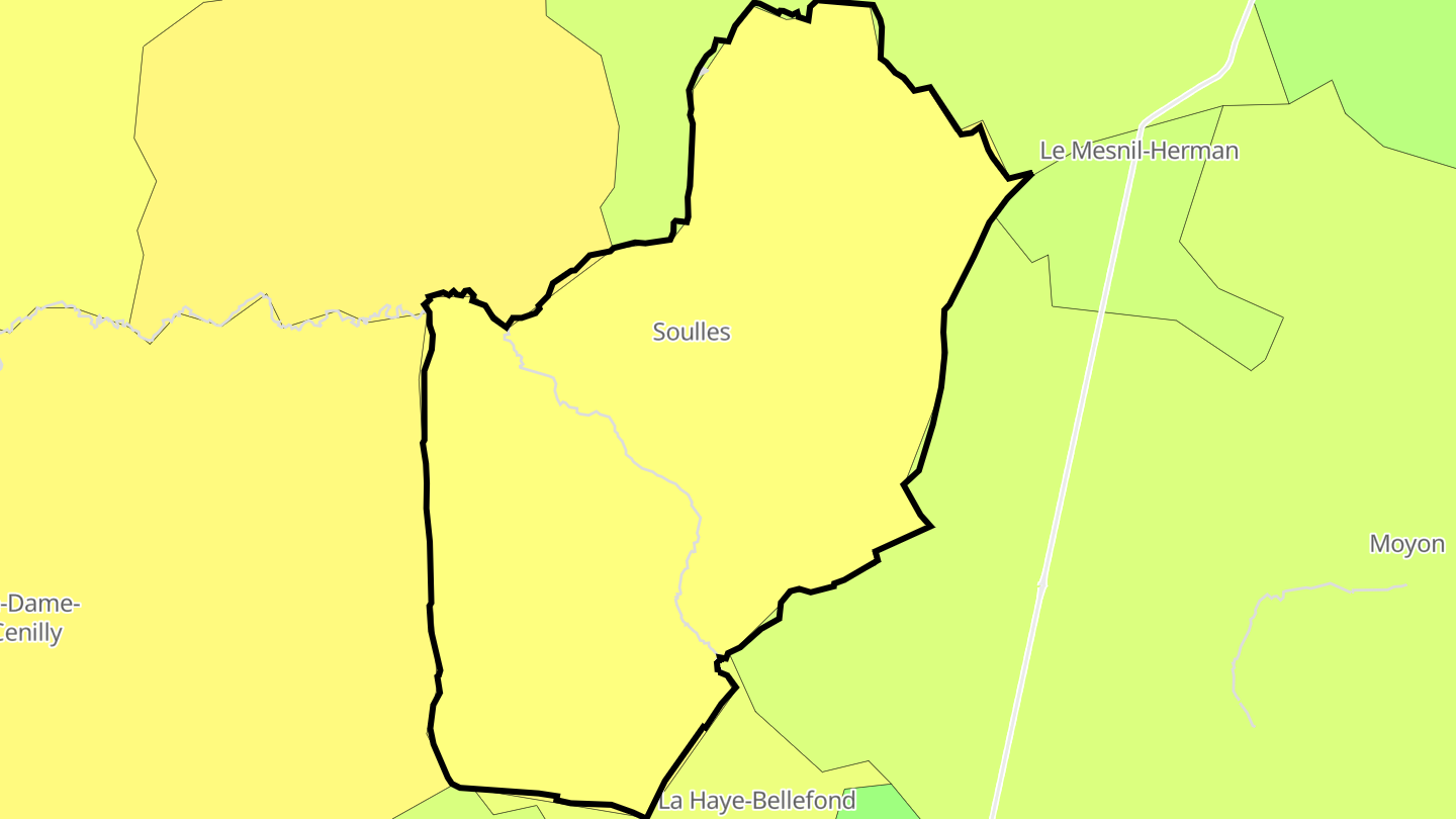 Carte des prix de l'immobilier Soulles