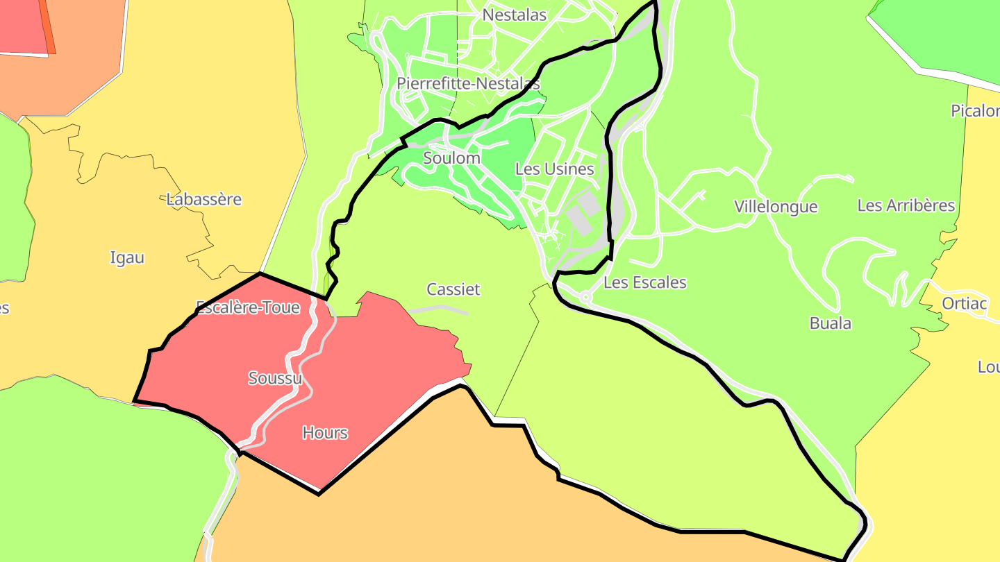 Carte des prix de l'immobilier Soulom