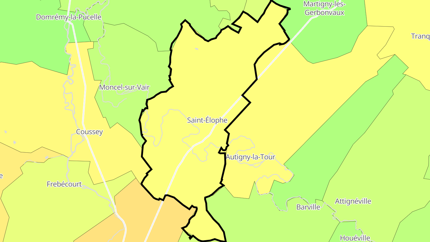 Carte des prix de l'immobilier Soulosse-sous-Saint-Élophe