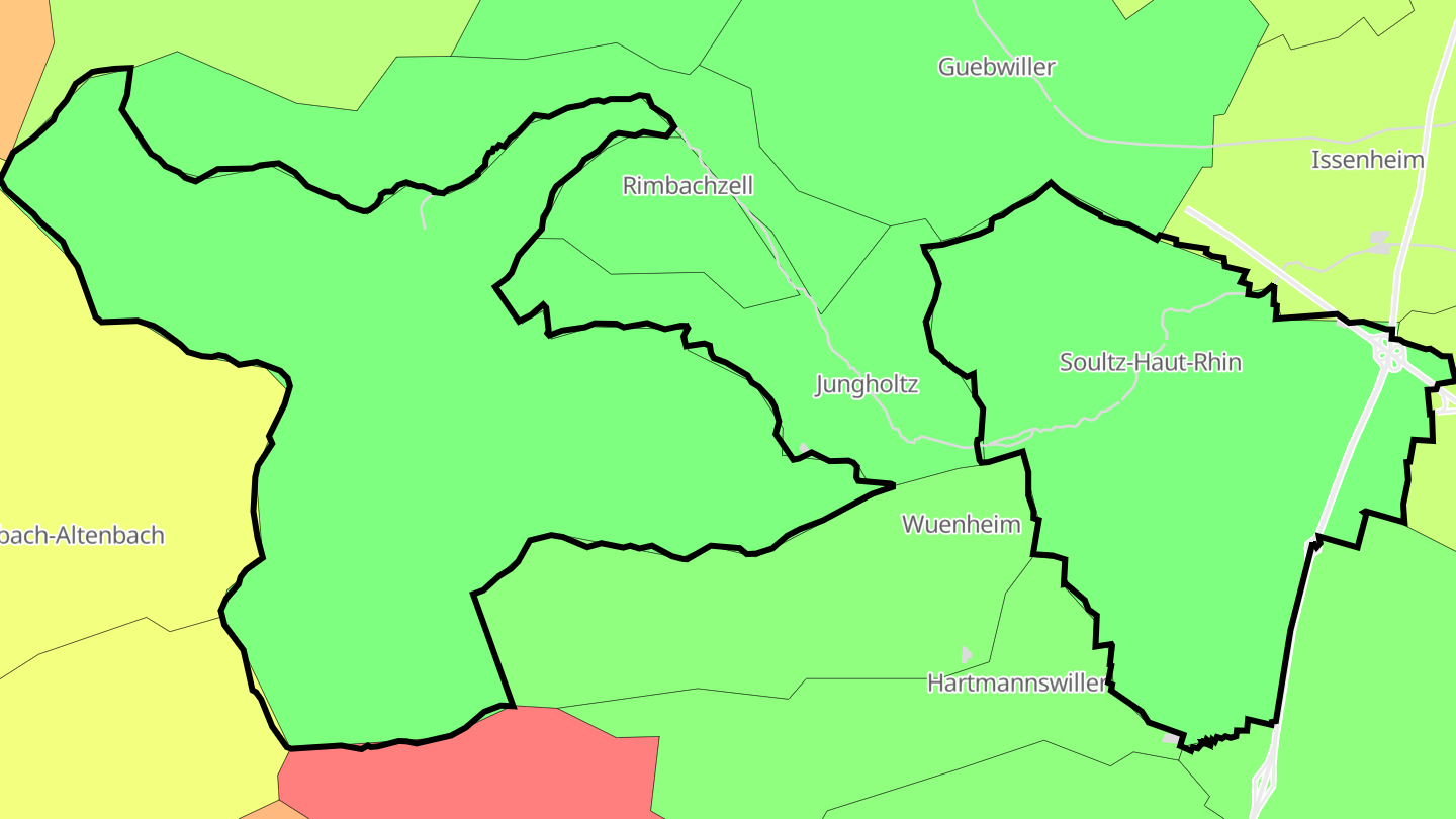Carte des prix de l'immobilier Soultz-Haut-Rhin
