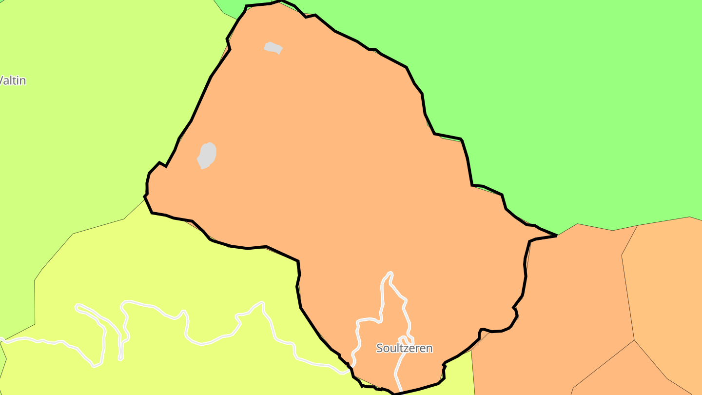 Carte des prix de l'immobilier Soultzeren