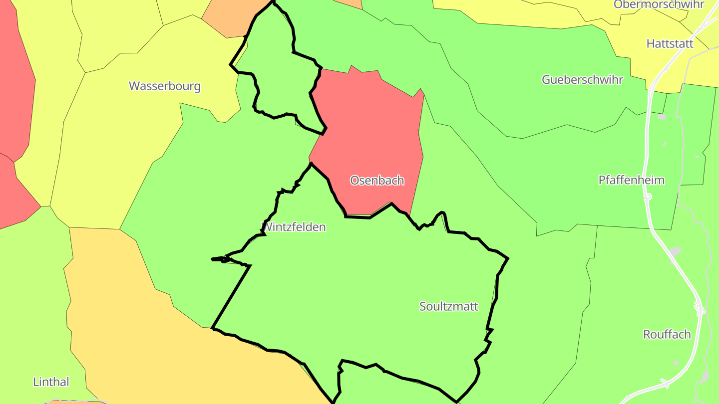 Carte des prix de l'immobilier Soultzmatt