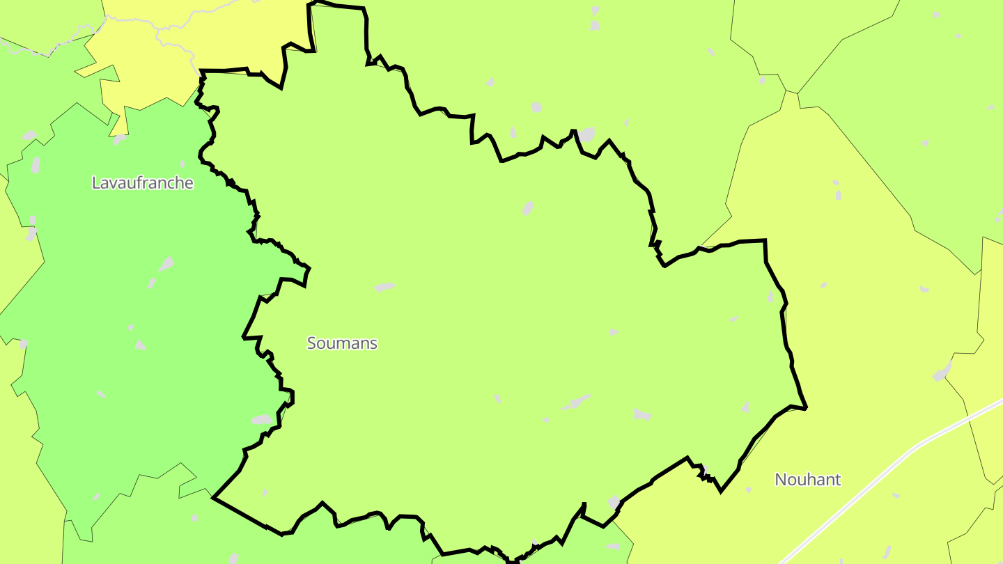 Carte des prix de l'immobilier Soumans