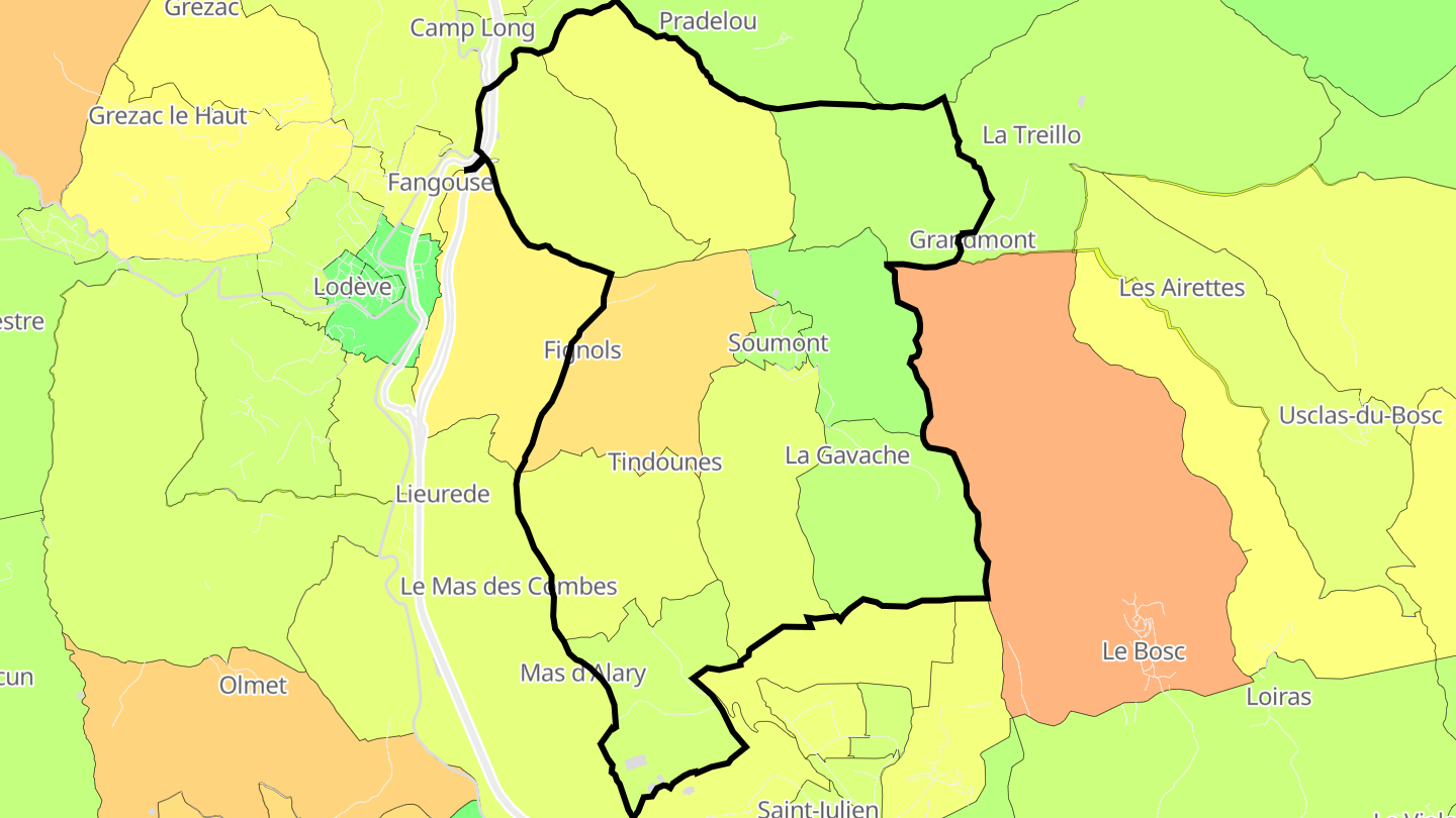 Carte des prix de l'immobilier Soumont