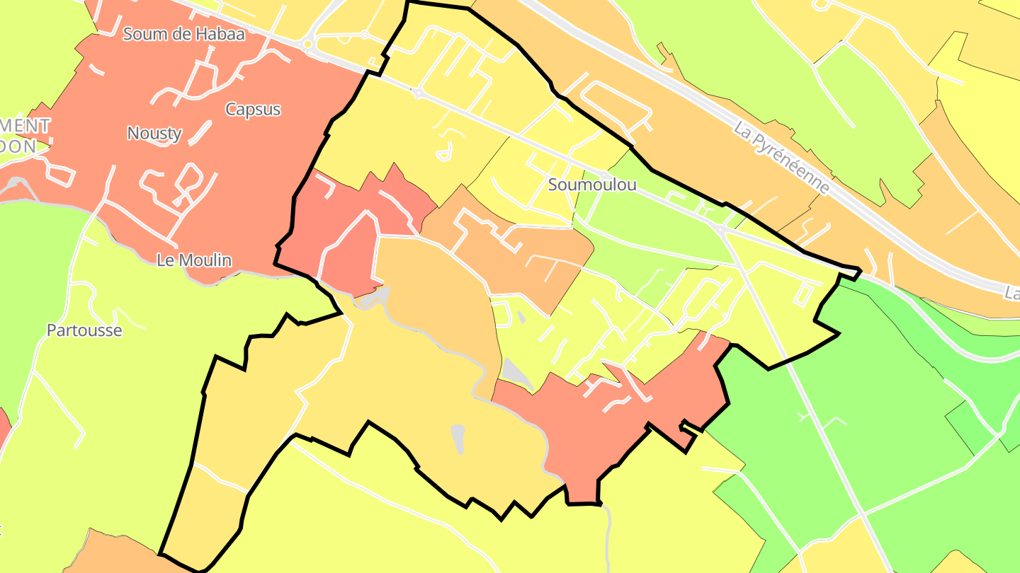 Carte des prix de l'immobilier Soumoulou