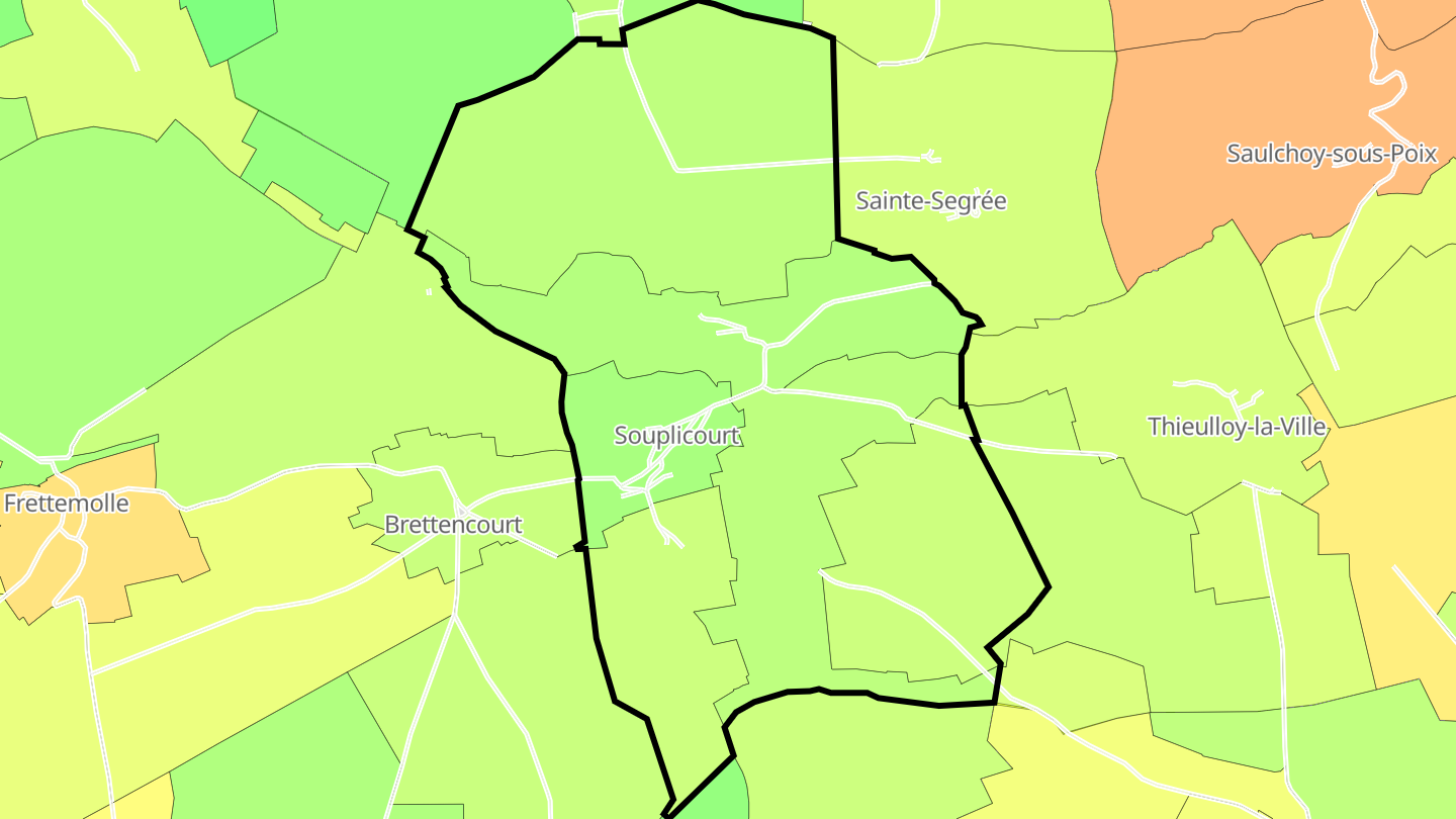 Carte des prix de l'immobilier Souplicourt
