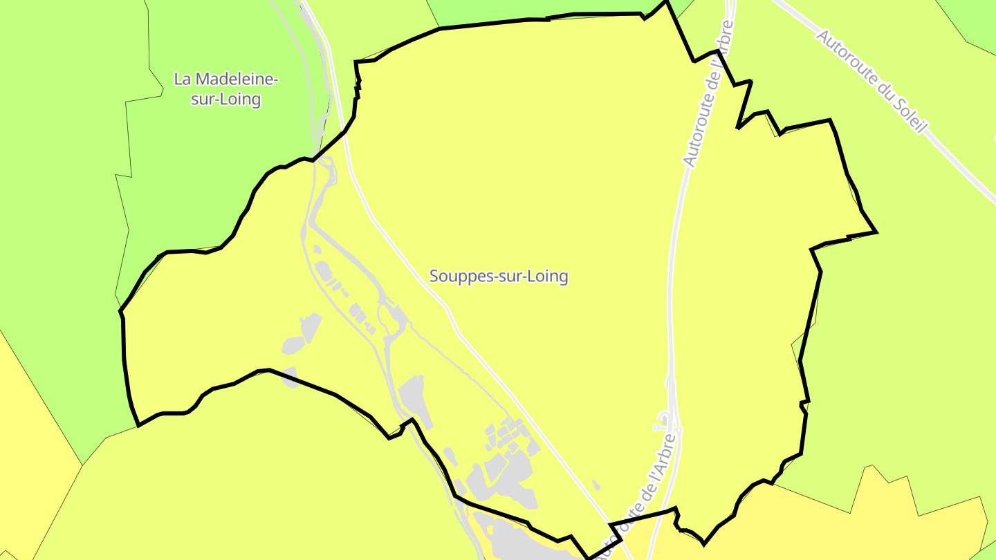 Carte des prix de l'immobilier Souppes-sur-Loing
