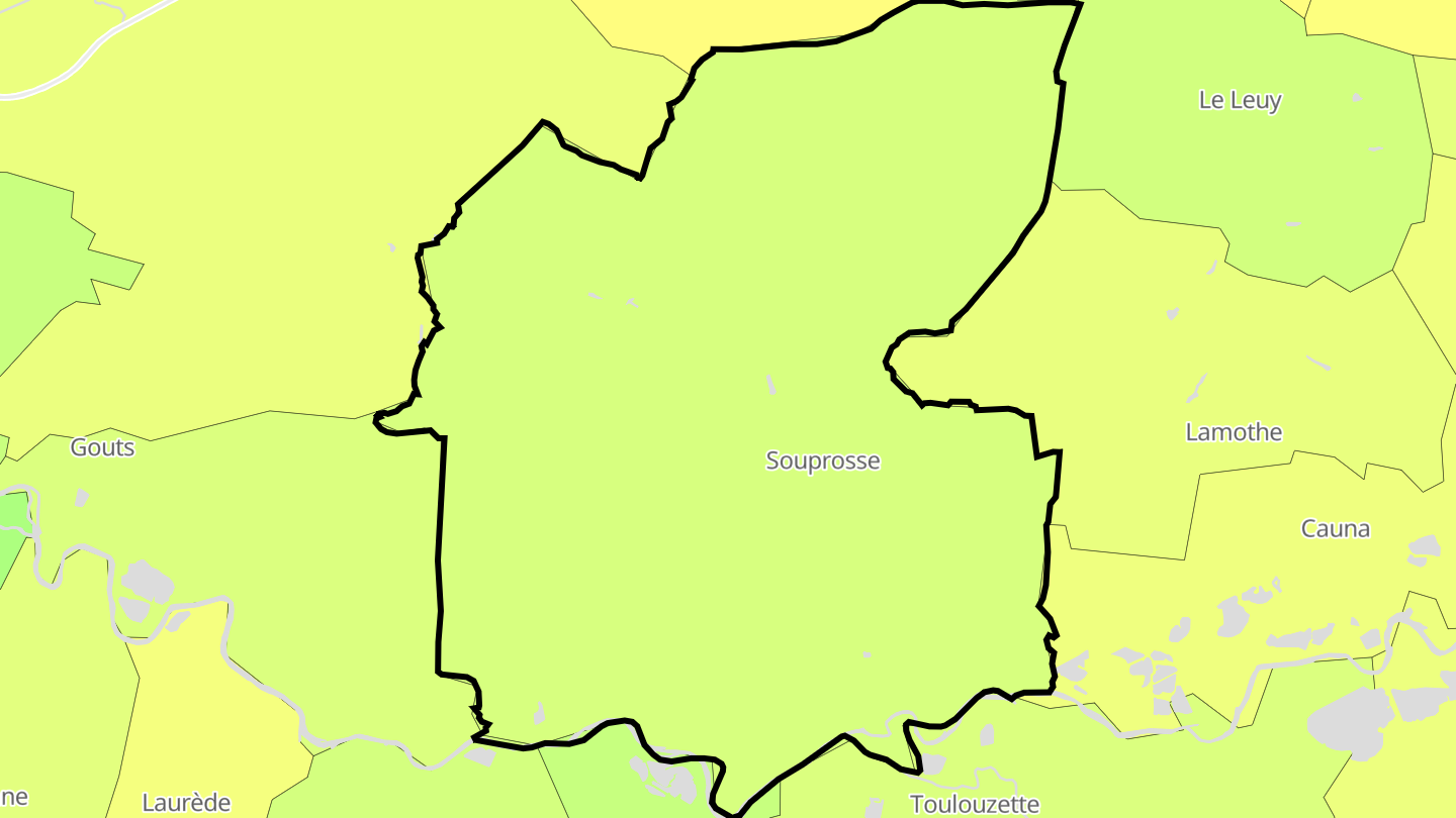 Carte des prix de l'immobilier Souprosse