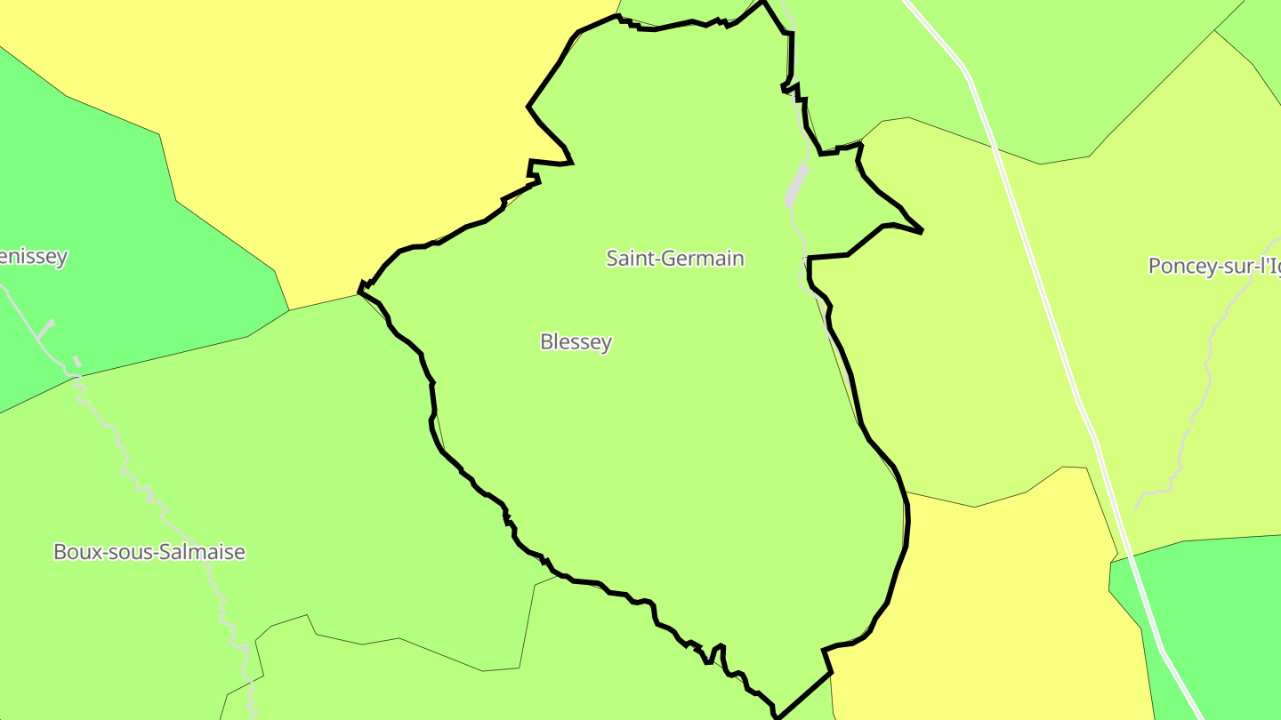 Carte des prix de l'immobilier Source-Seine