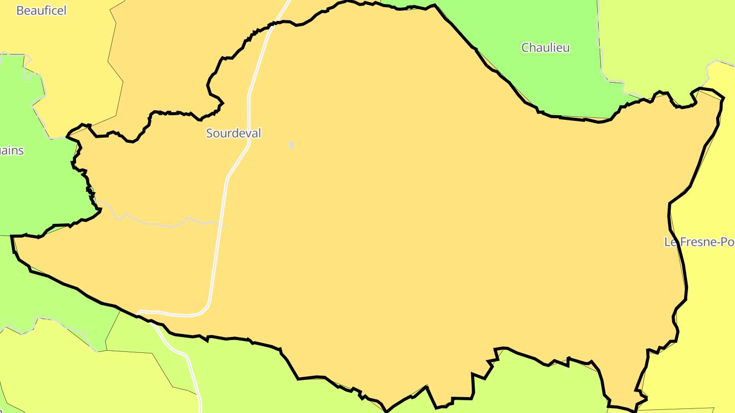 Carte des prix de l'immobilier Sourdeval