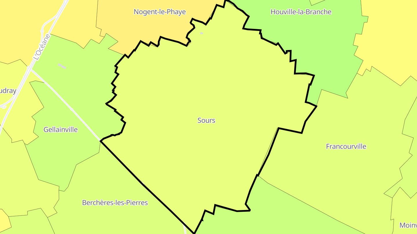 Carte des prix de l'immobilier Sours