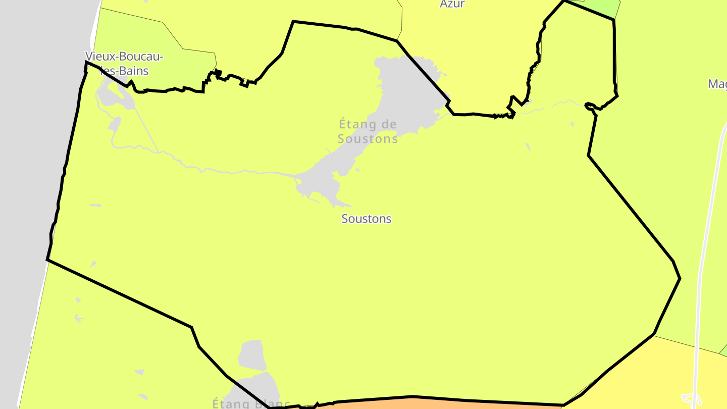 Carte des prix de l'immobilier Soustons