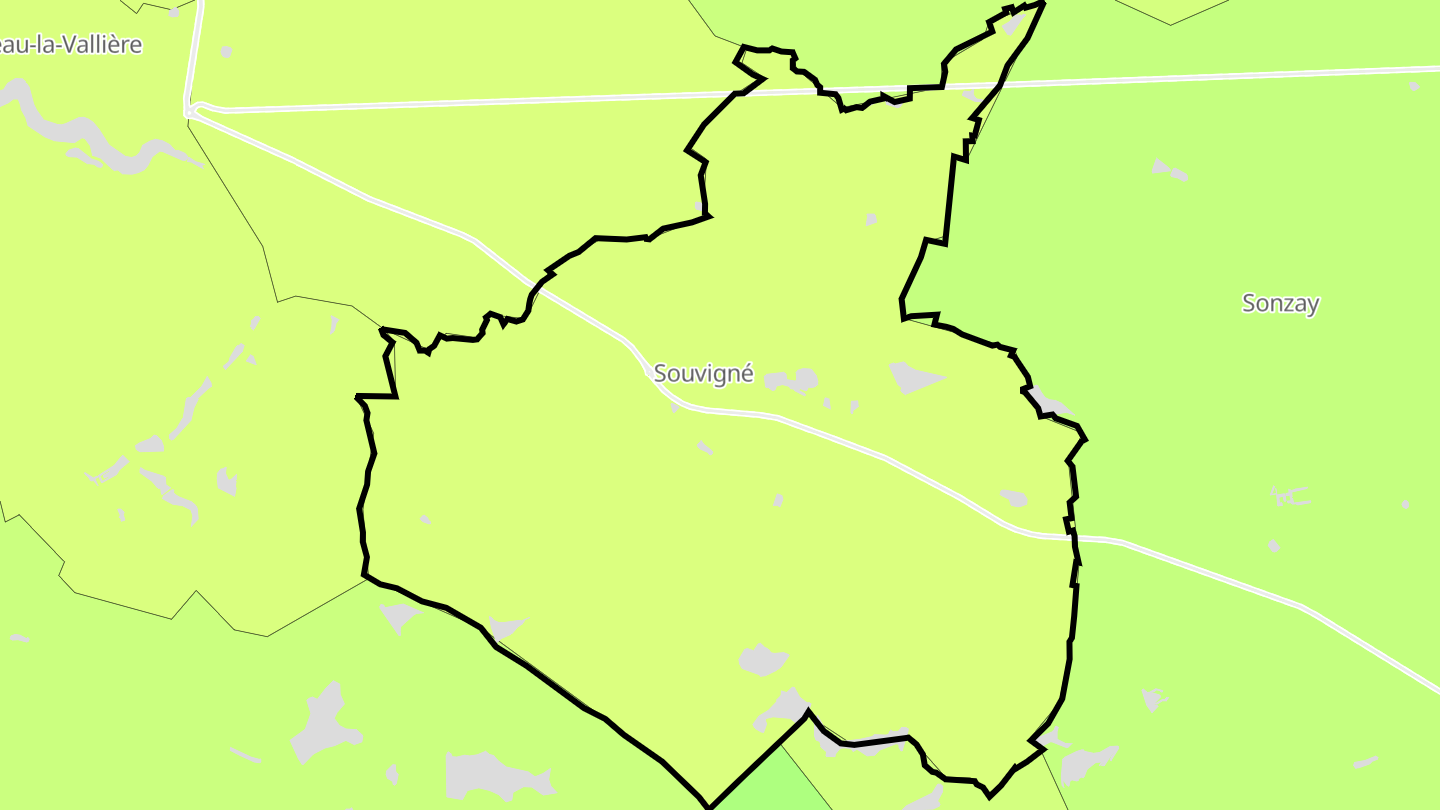 Carte des prix de l'immobilier Souvigné