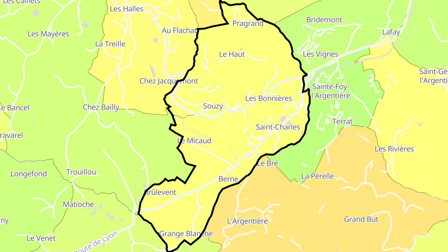 Carte des prix de l'immobilier Souzy