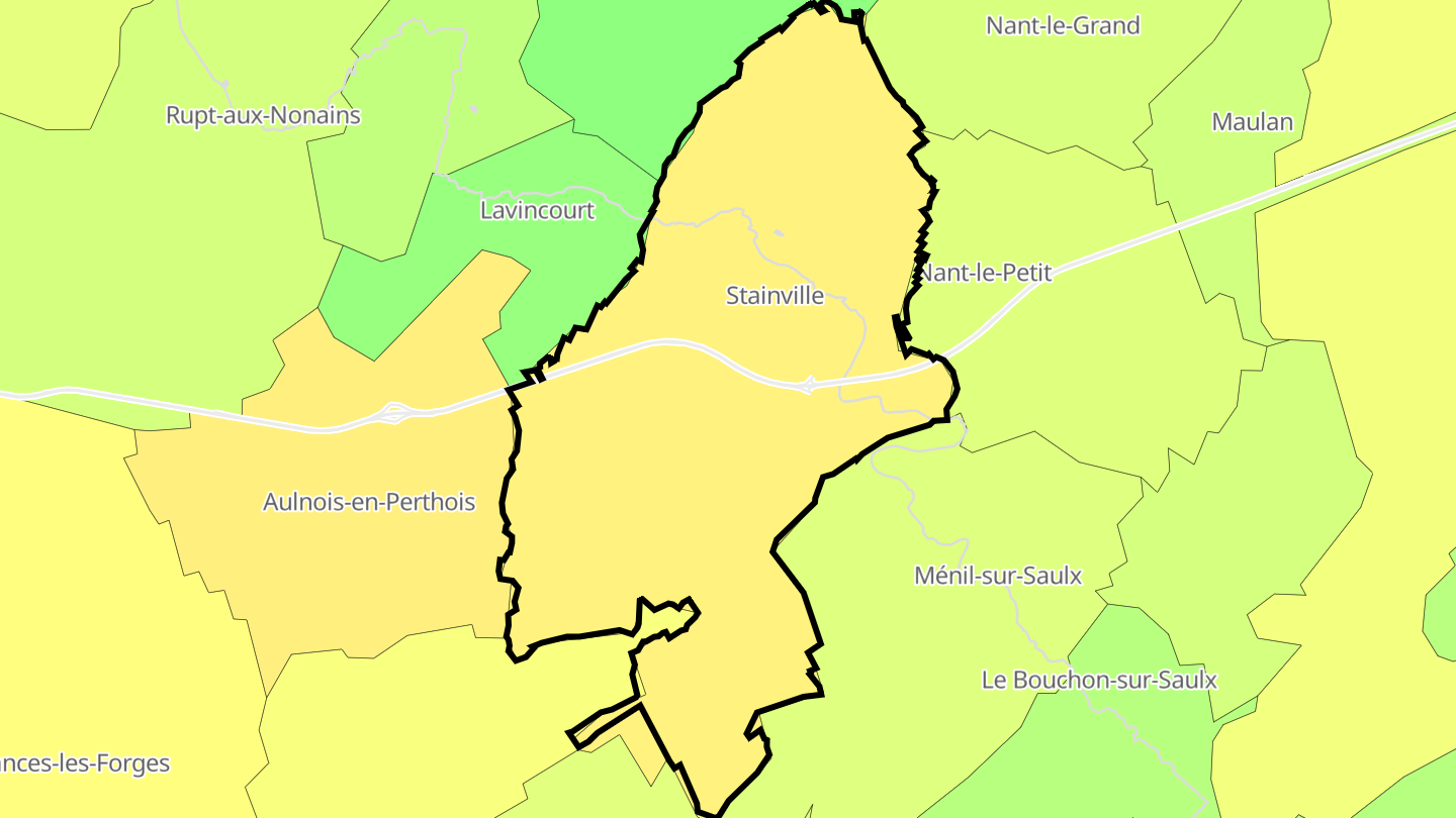 Carte des prix de l'immobilier Stainville