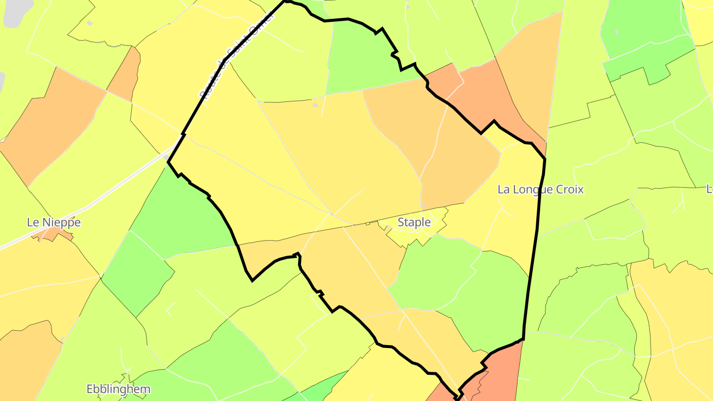 Carte des prix de l'immobilier Staple