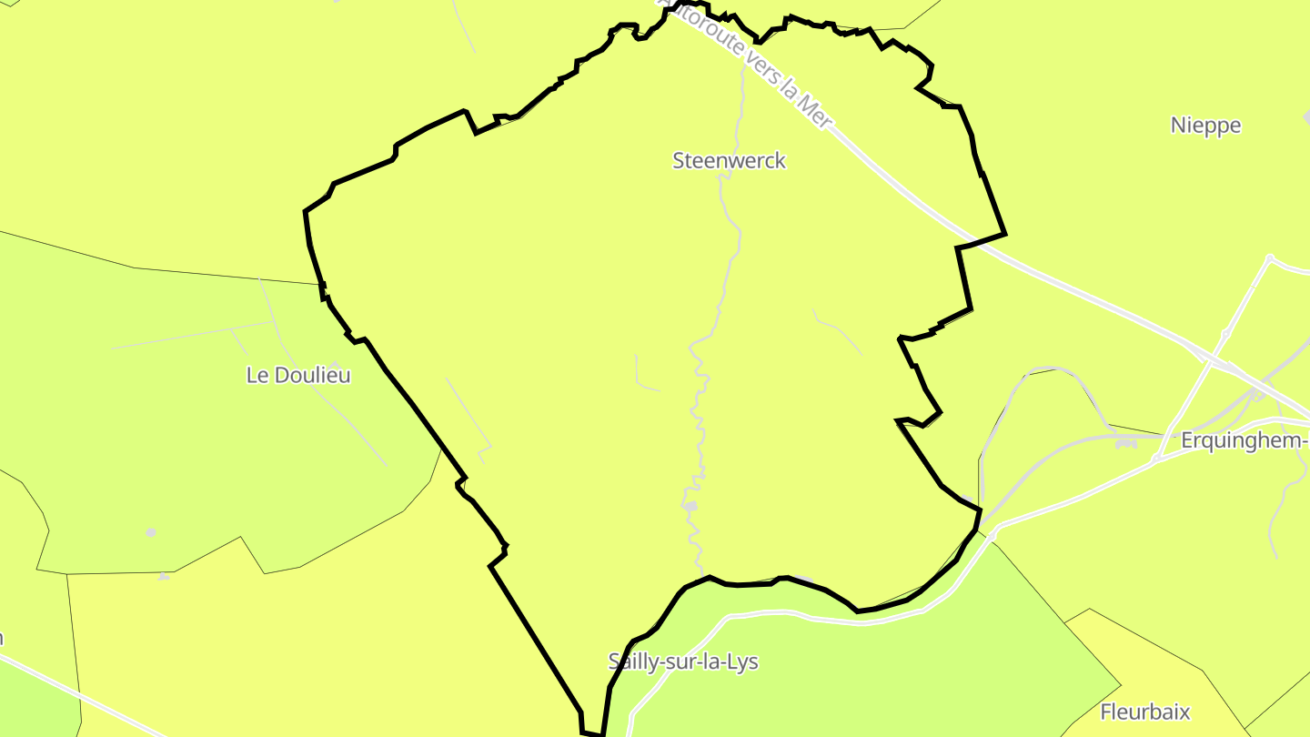 Carte des prix de l'immobilier Steenwerck