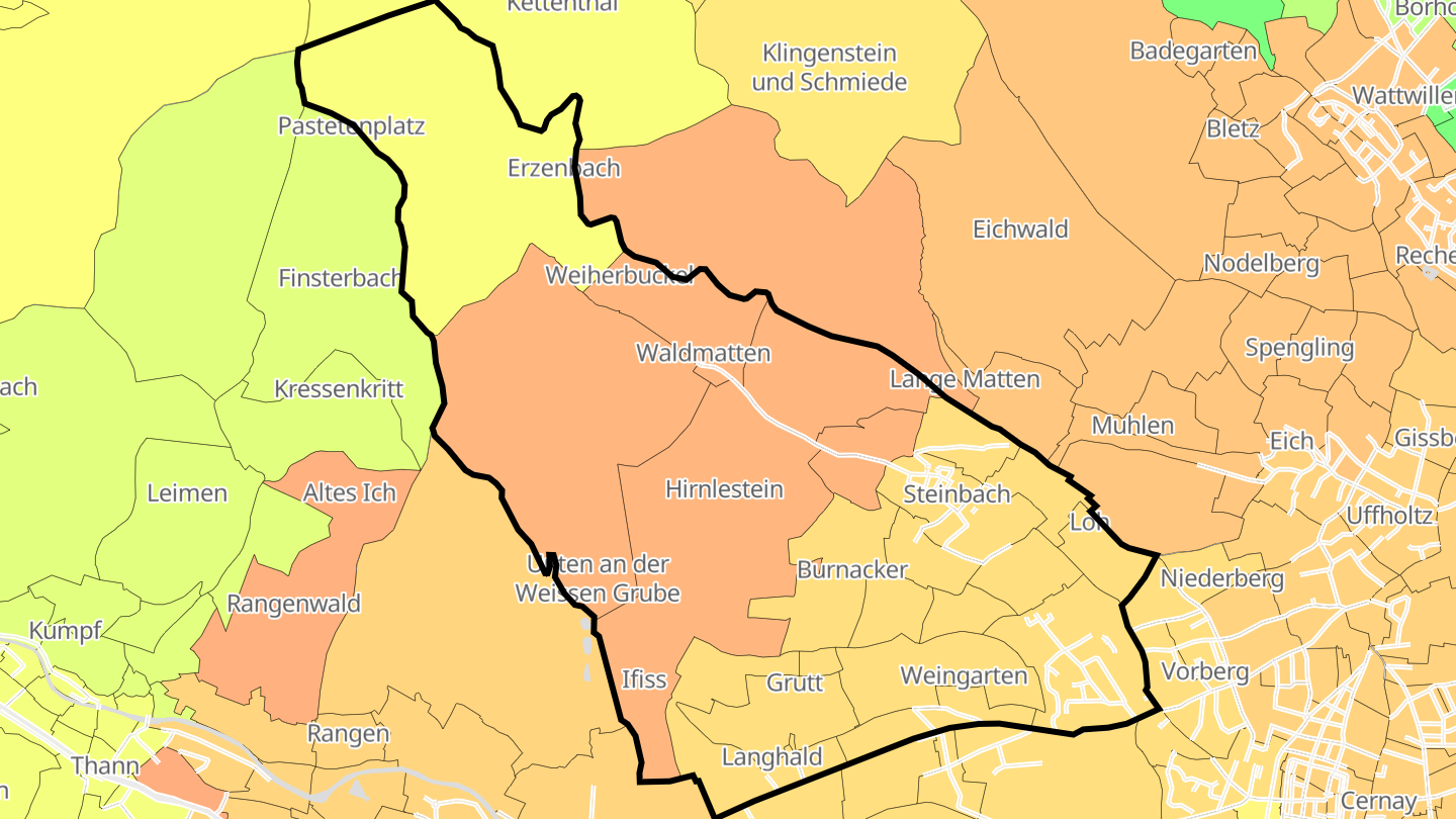 Carte des prix de l'immobilier Steinbach