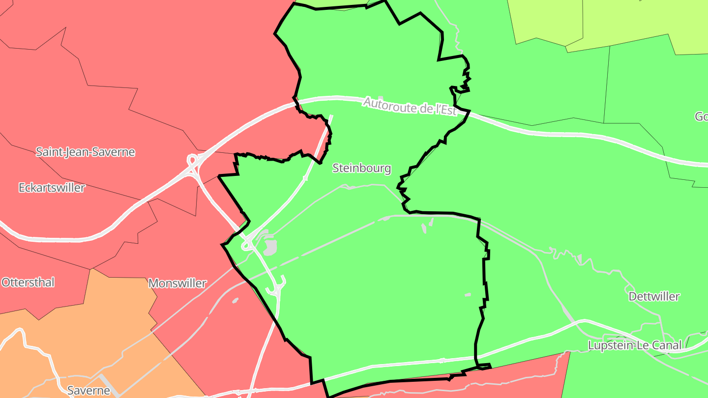 Carte des prix de l'immobilier Steinbourg