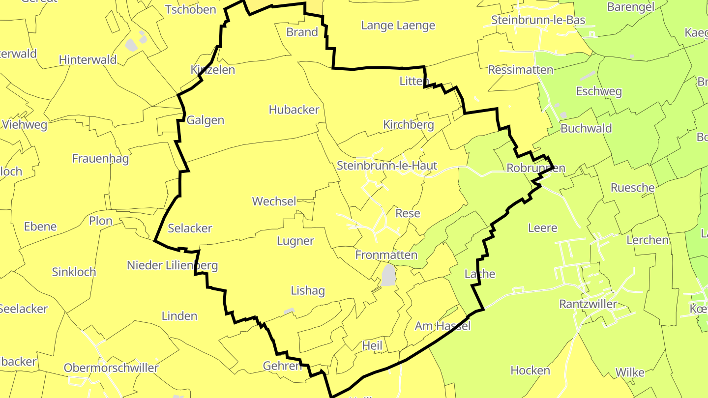 Carte des prix de l'immobilier Steinbrunn-le-Haut