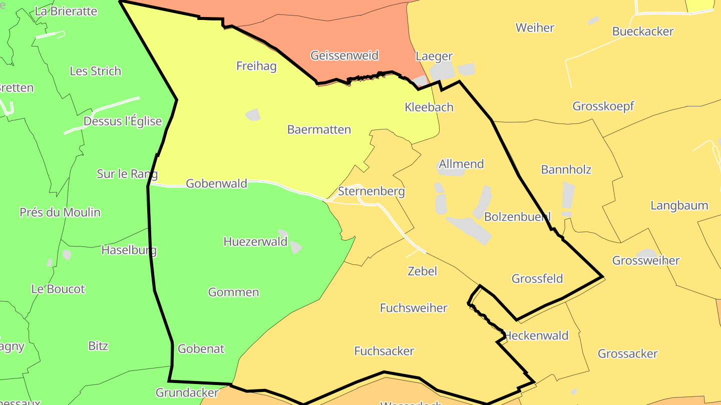 Carte des prix de l'immobilier Sternenberg