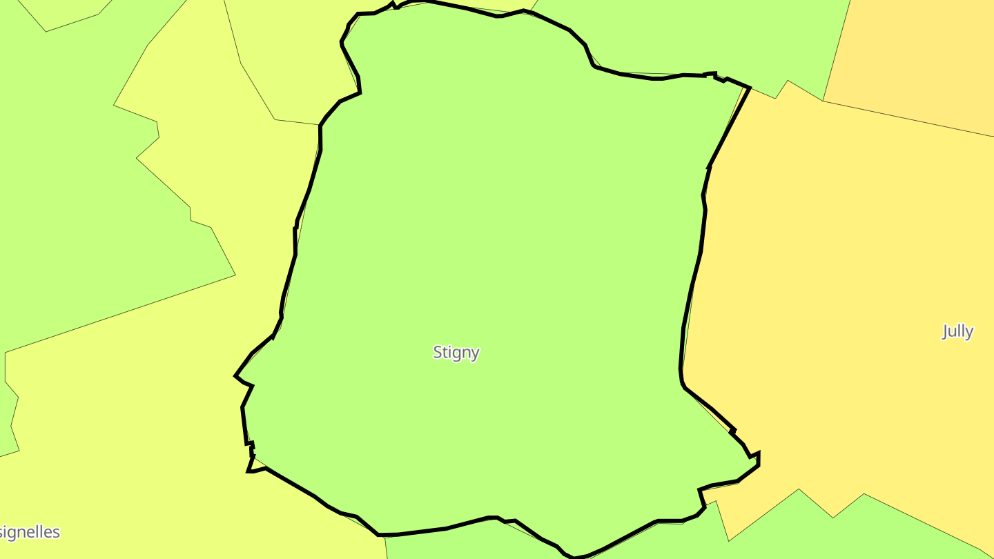 Carte des prix de l'immobilier Stigny