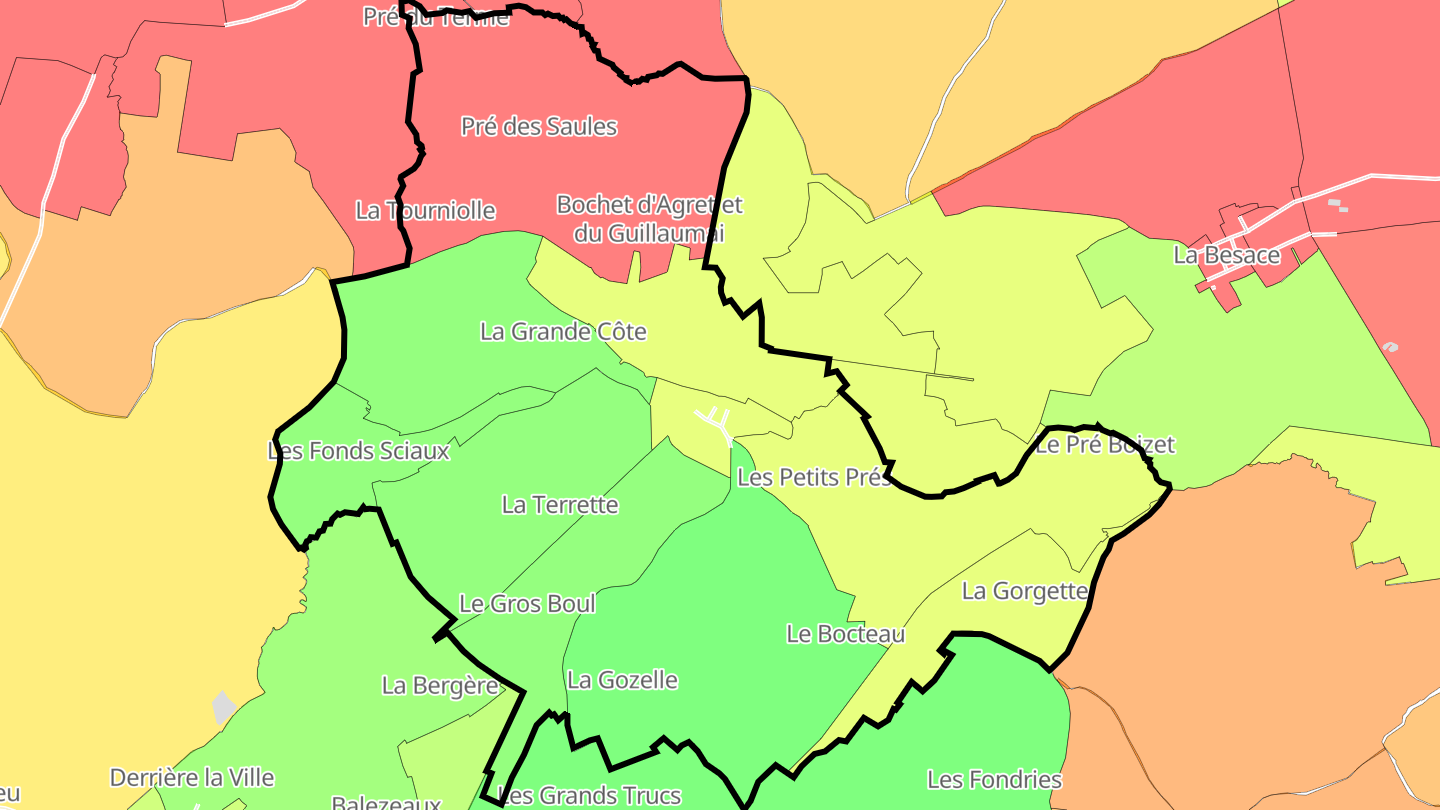 Carte des prix de l'immobilier Stonne