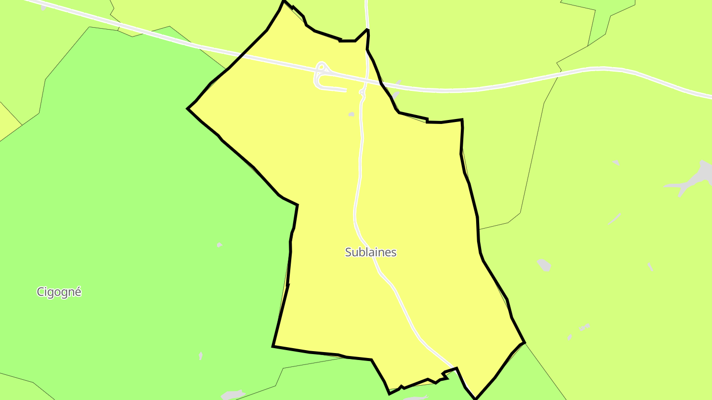 Carte des prix de l'immobilier Sublaines