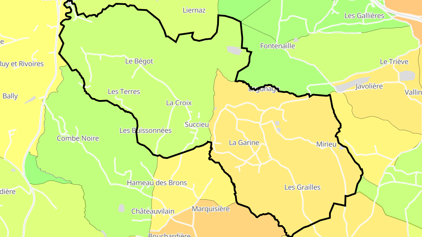 Carte des prix de l'immobilier Succieu