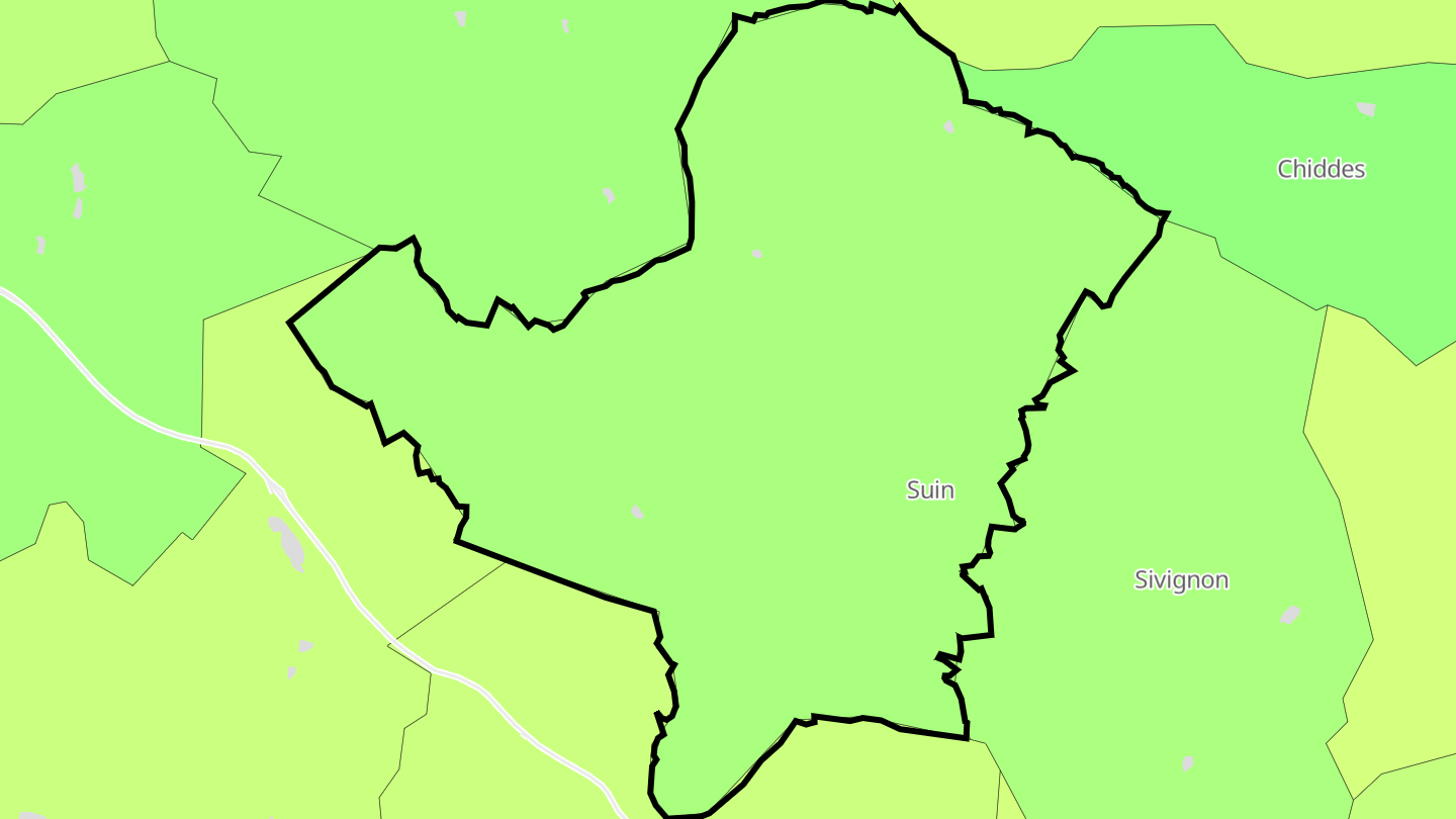 Carte des prix de l'immobilier Suin