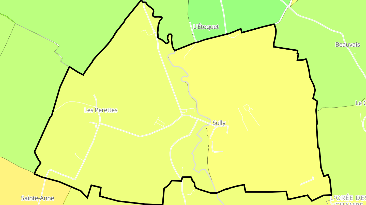Carte des prix de l'immobilier Sully