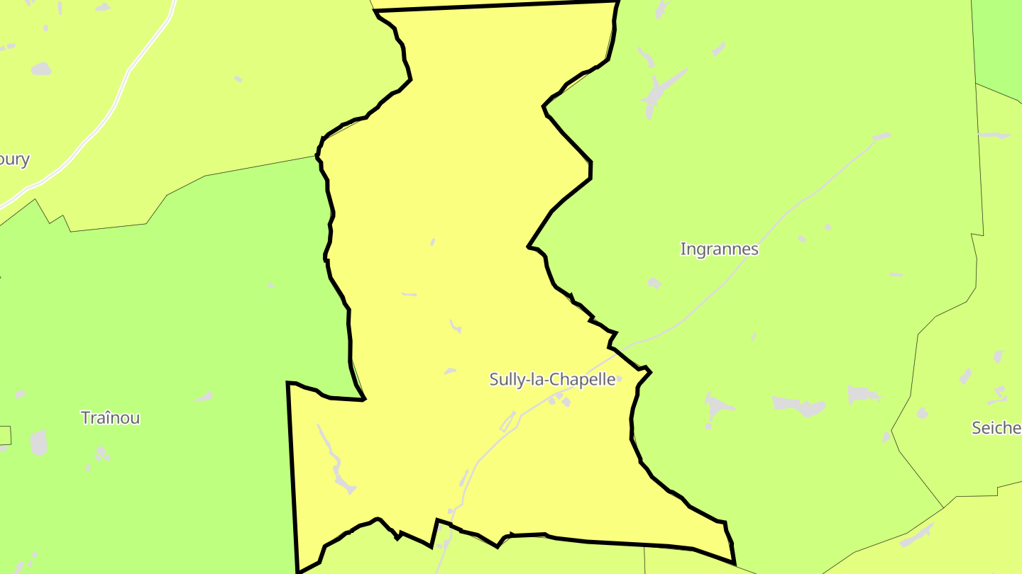 Carte des prix de l'immobilier Sully-la-Chapelle