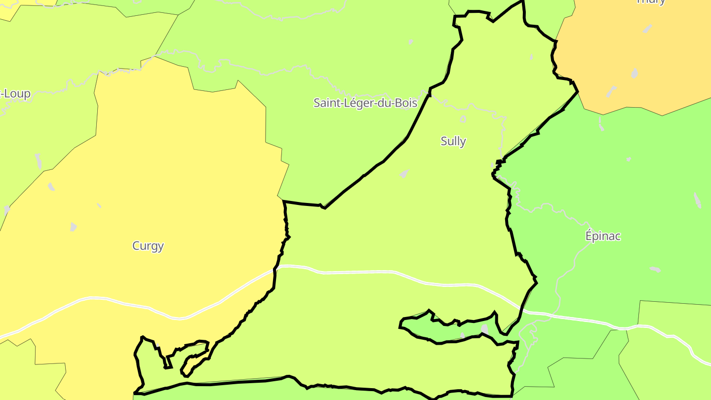 Carte des prix de l'immobilier Sully
