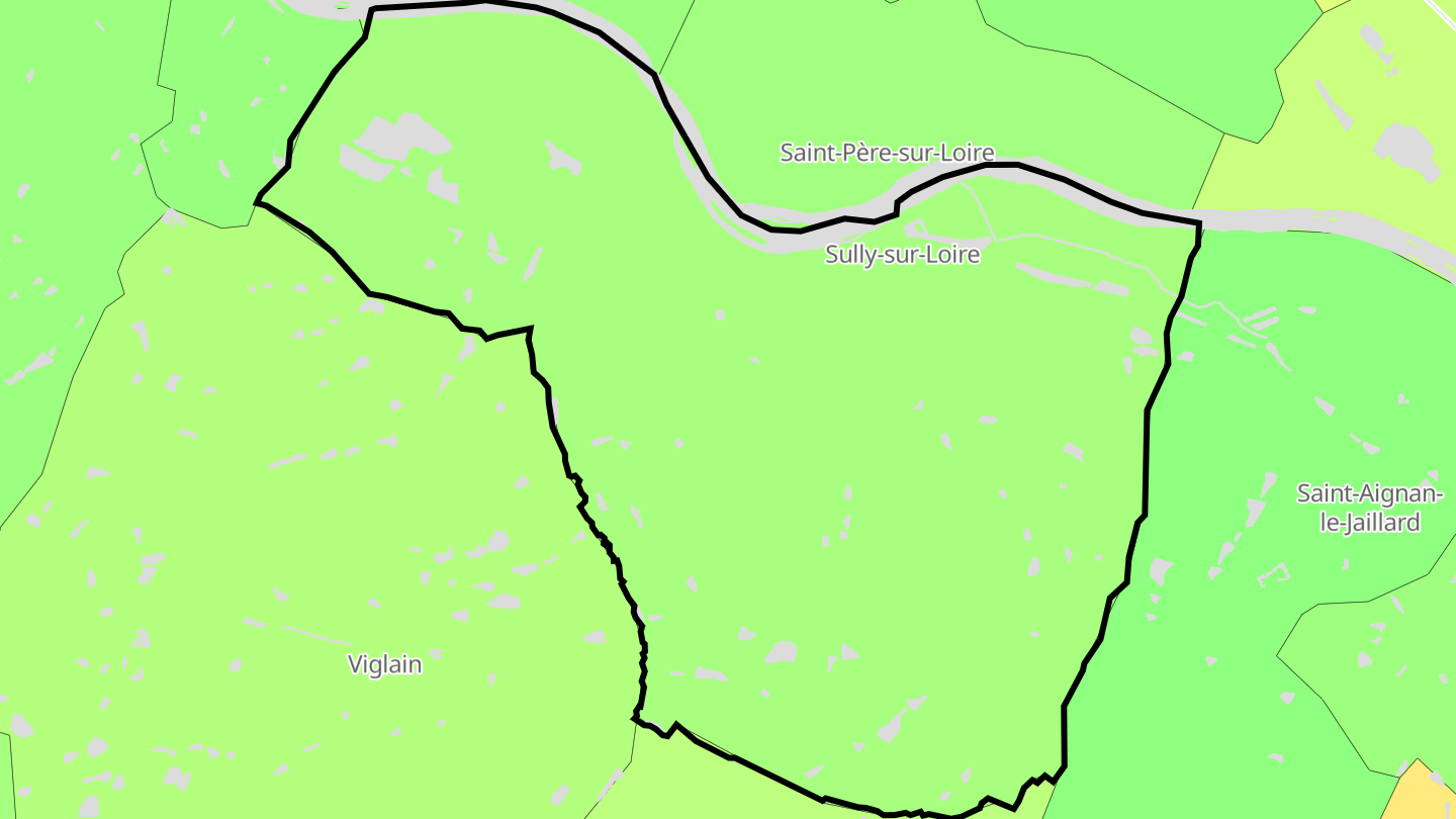 Carte des prix de l'immobilier Sully-sur-Loire