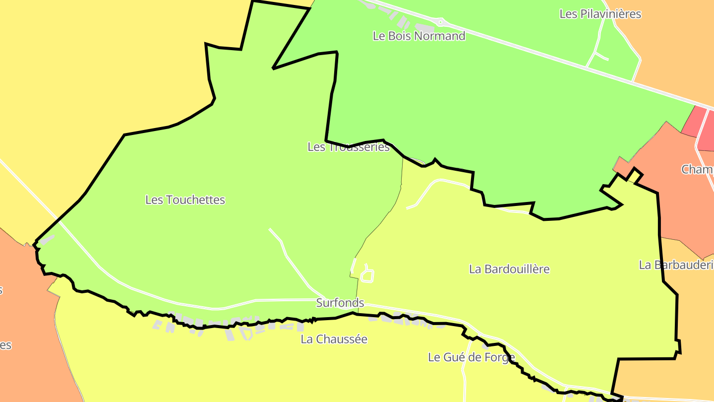 Carte des prix de l'immobilier Surfonds