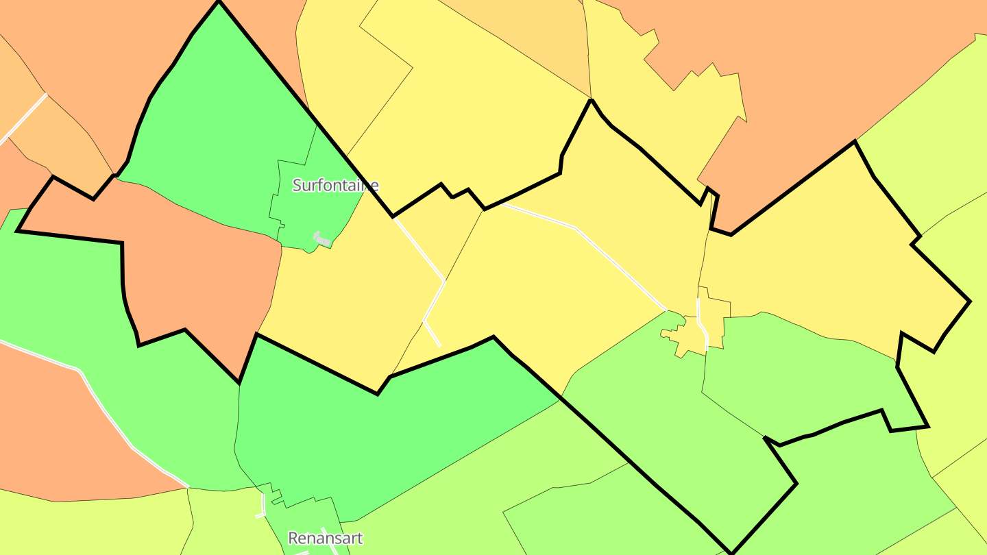 Carte des prix de l'immobilier Surfontaine
