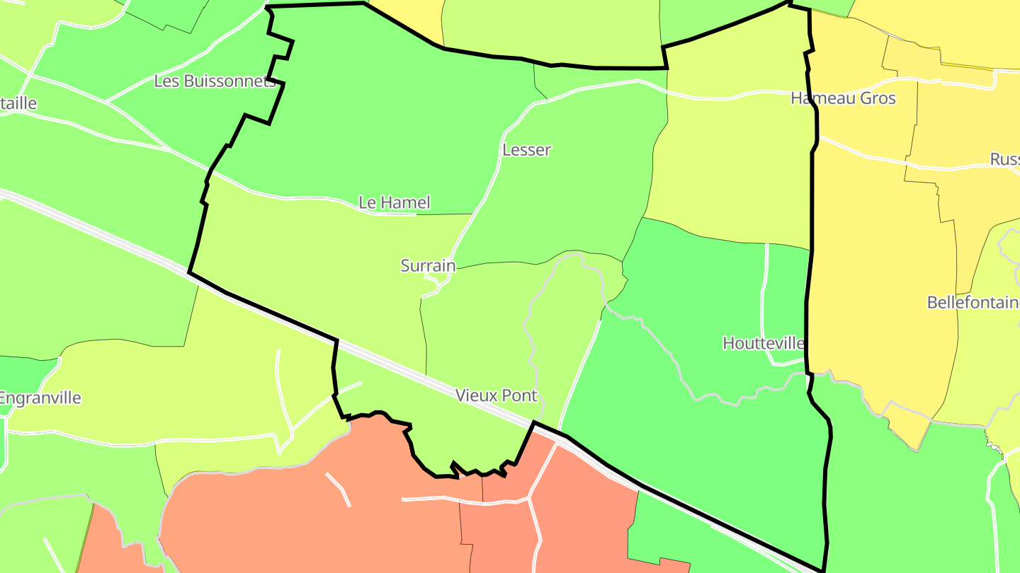 Carte des prix de l'immobilier Surrain