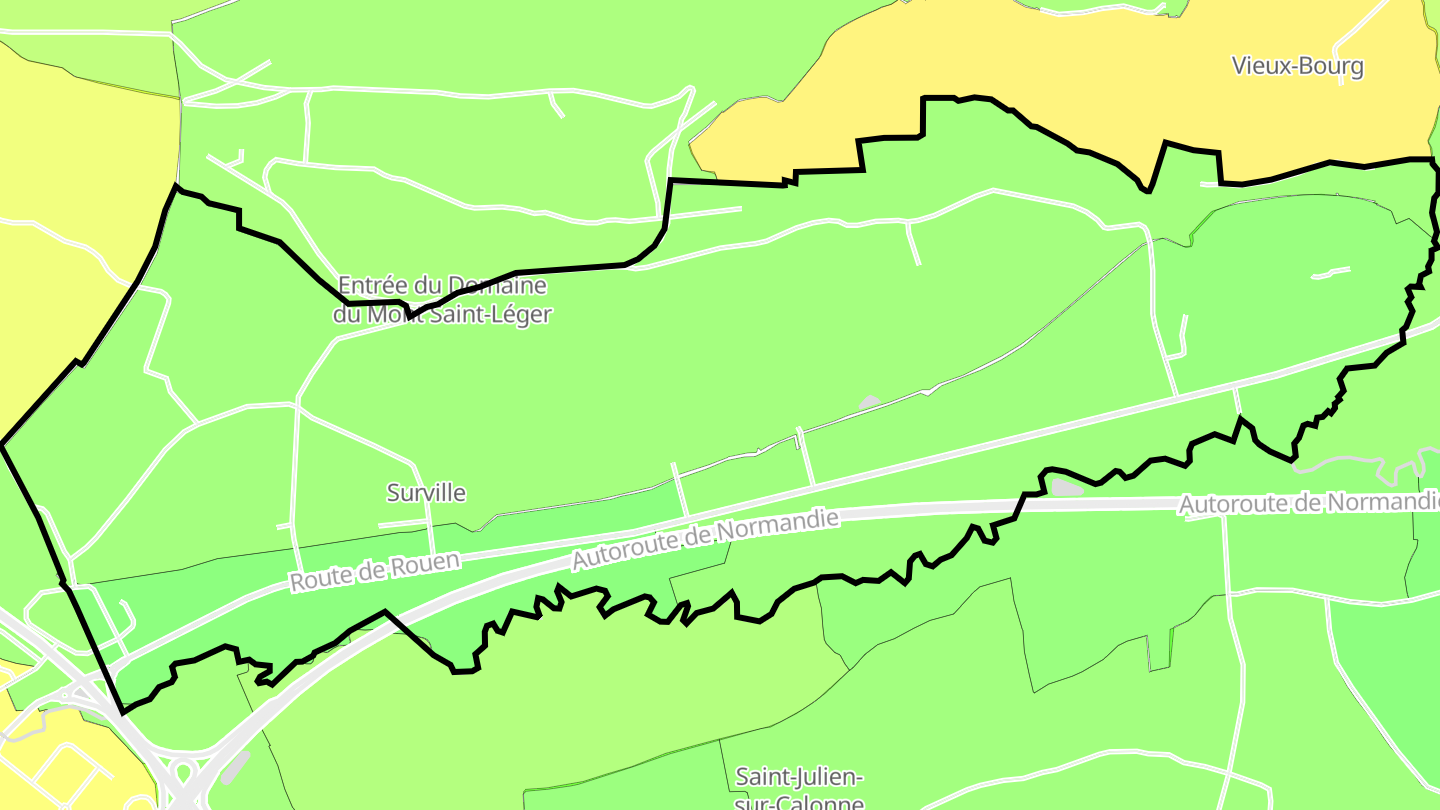 Carte des prix de l'immobilier Surville