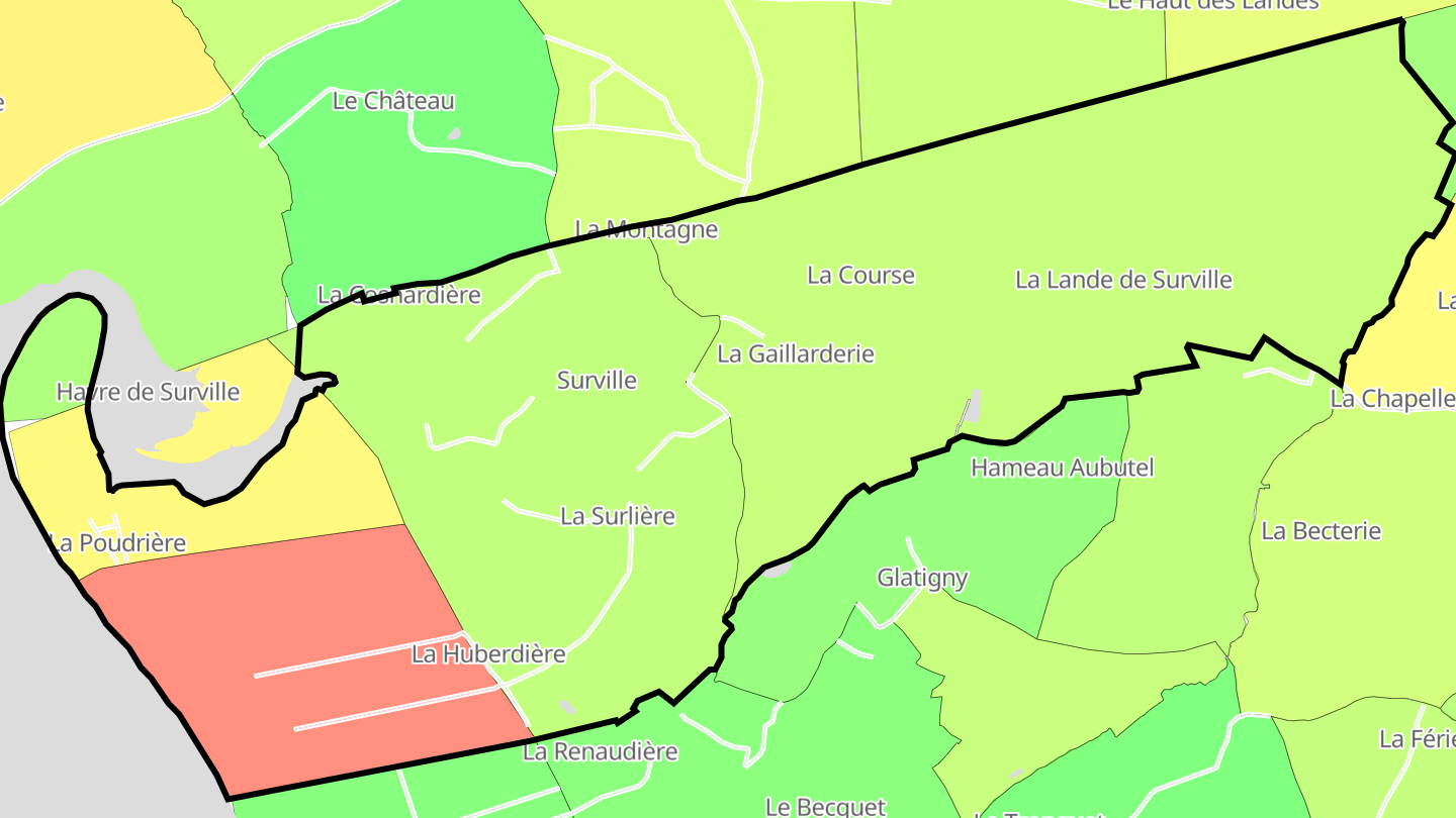 Carte des prix de l'immobilier Surville