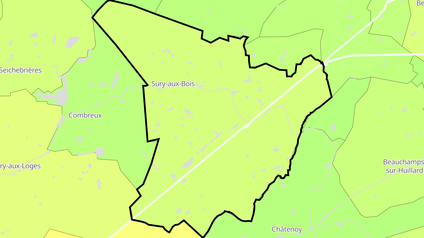 Carte des prix de l'immobilier Sury-aux-Bois