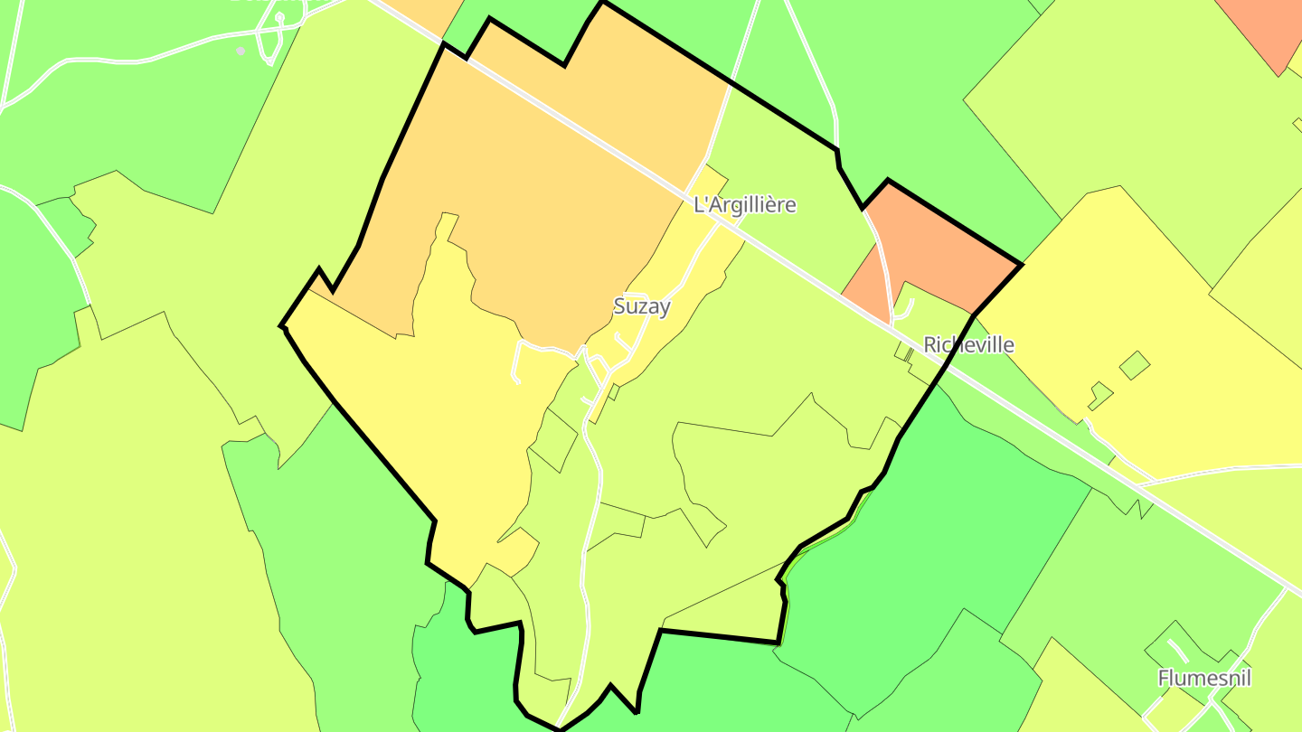 Carte des prix de l'immobilier Suzay