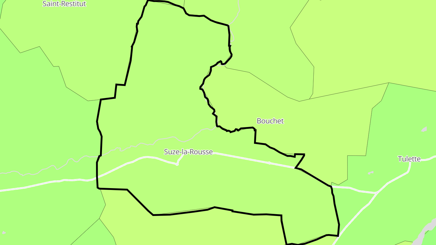 Carte des prix de l'immobilier Suze-la-Rousse
