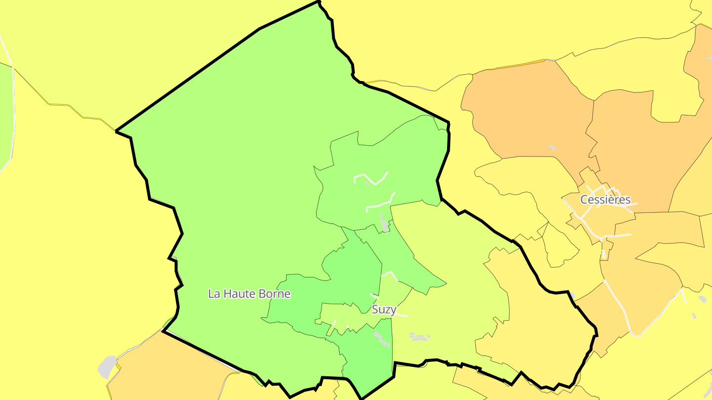 Carte des prix de l'immobilier Suzy