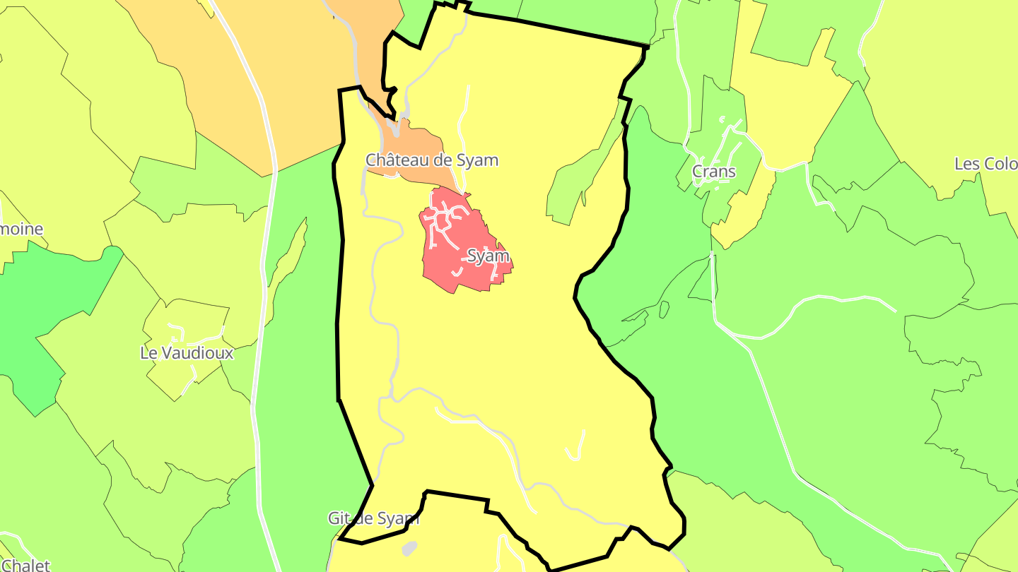 Carte des prix de l'immobilier Syam